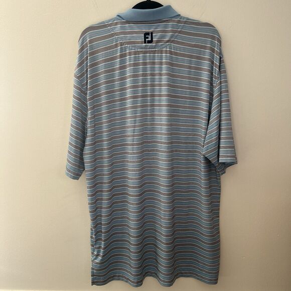 Footjoy Men's XL FJ Golf Polo Short Sleeve Shirts Lot Of 2 Blue & Gray - Picture 14 of 16